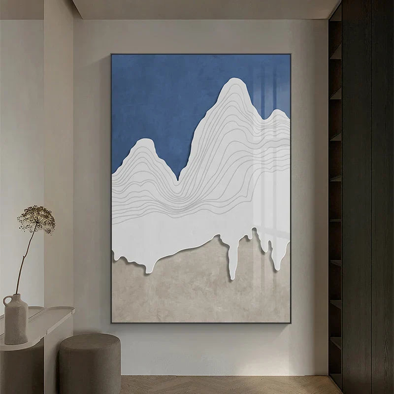 Minimalist Abstract Landscape Mountain Contour Lines Wall Art Poster Fine Art Canvas Print Picture For Living Room Bedroom Scandinavian Foyer Art Decor | Home&so-Homeandso