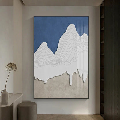 Minimalist Abstract Landscape Mountain Contour Lines Wall Art Poster Fine Art Canvas Print Picture For Living Room Bedroom Scandinavian Foyer Art Decor | Home&so-Homeandso
