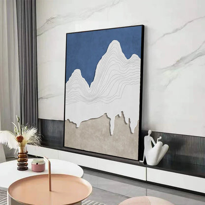 Minimalist Abstract Landscape Mountain Contour Lines Wall Art Poster Fine Art Canvas Print Picture For Living Room Bedroom Scandinavian Foyer Art Decor | Home&so-Homeandso