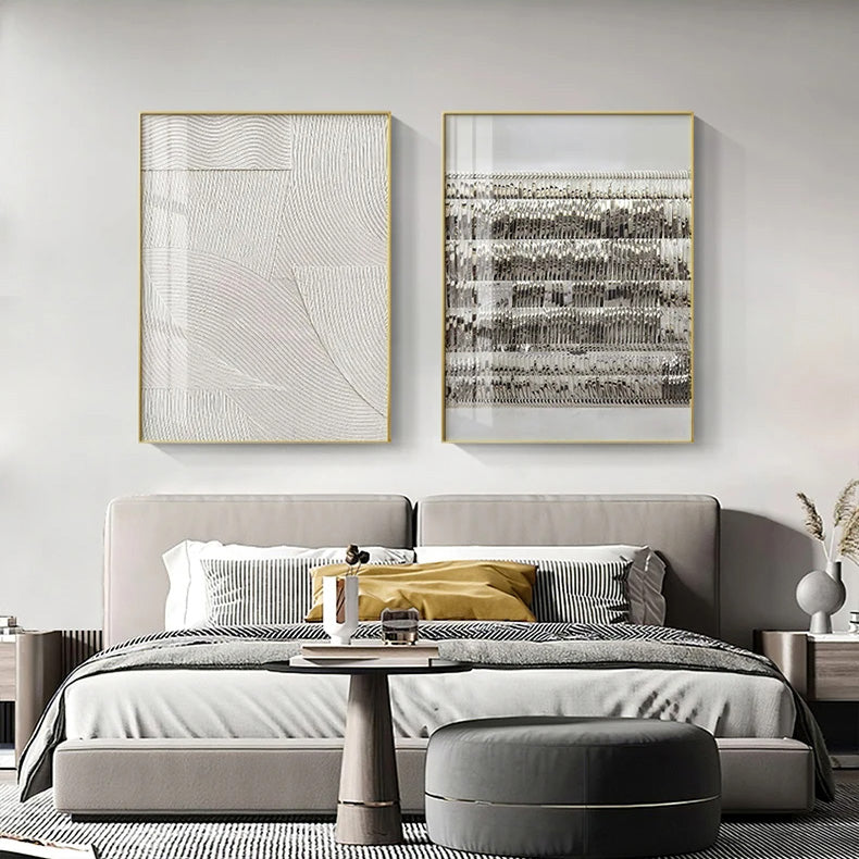 Minimalist Urban Textural Abstract Wall Art Fine Art Canvas Prints Neutral Colors Pictures For Modern Apartment Living Room Home Office Art Decor | Home&so-Homeandso