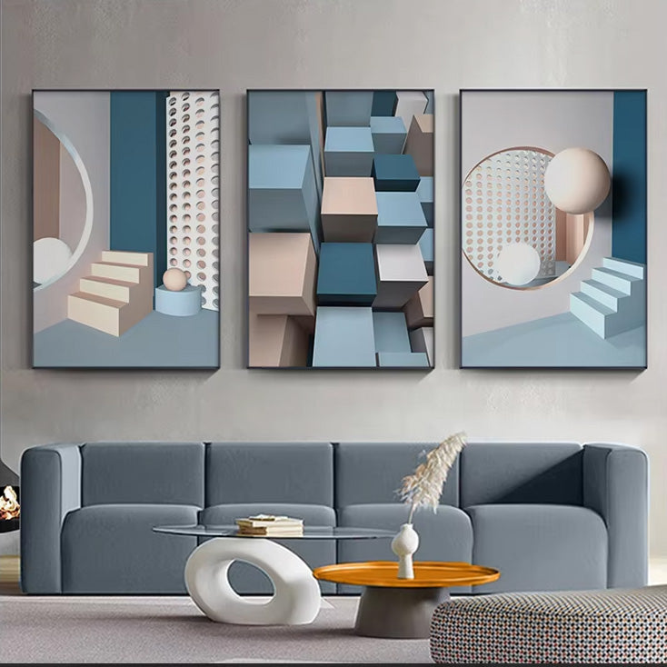 Modern Aesthetics Flowing 3d Design Wall Art Fine Art Canvas Prints Colorful Abstract Pictures For Living Room Bedroom Foyer Art For Contemporary Interiors | Home&so-Homeandso