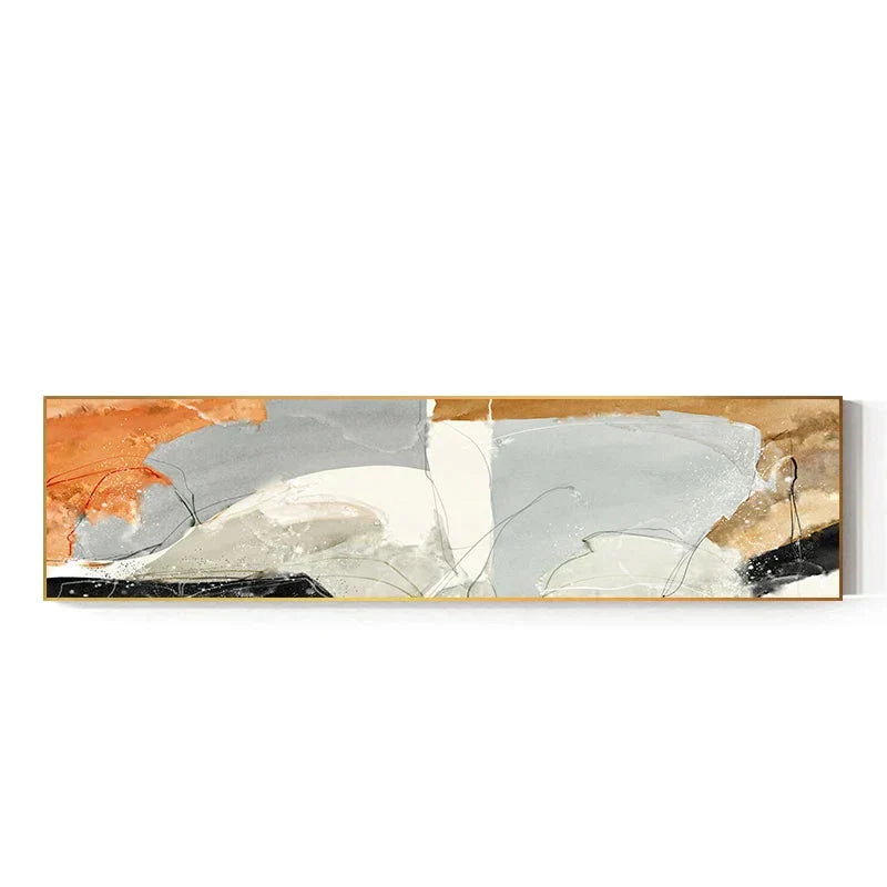 Nordic Geomorphic Abstract Wide Format Wall Art Fine Art Canvas Prints Modern Pictures For Above The Bed Contemporary Living Room Art For Above The Sofa | Home&so-Homeandso
