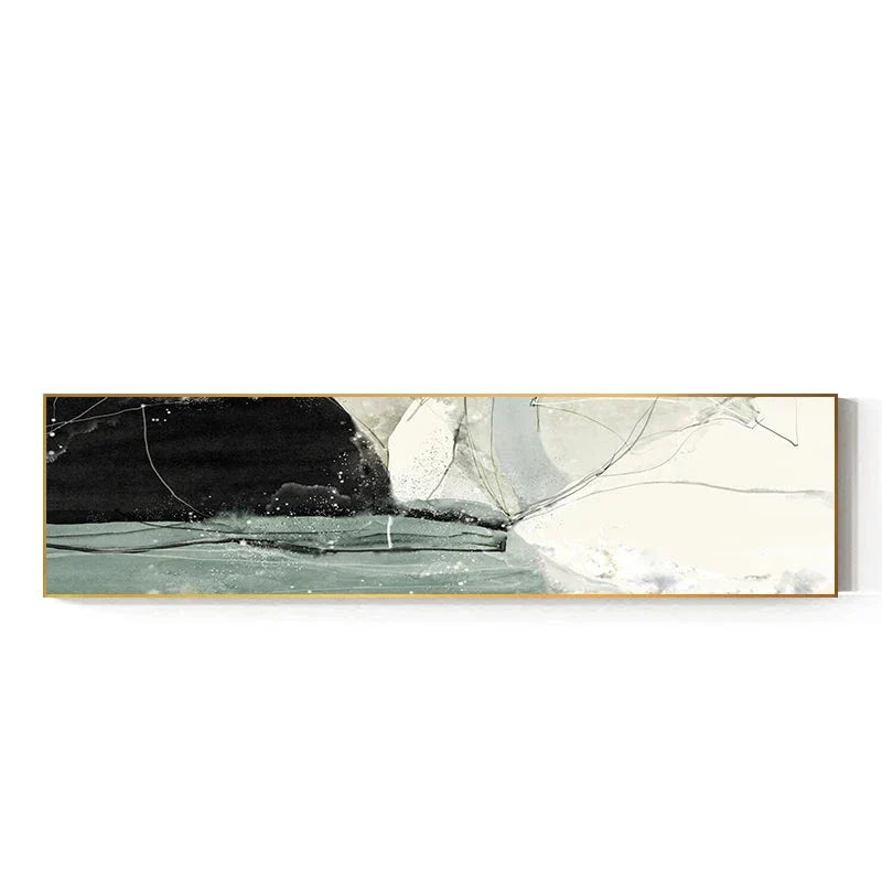 Nordic Geomorphic Abstract Wide Format Wall Art Fine Art Canvas Prints Modern Pictures For Above The Bed Contemporary Living Room Art For Above The Sofa | Home&so-Homeandso