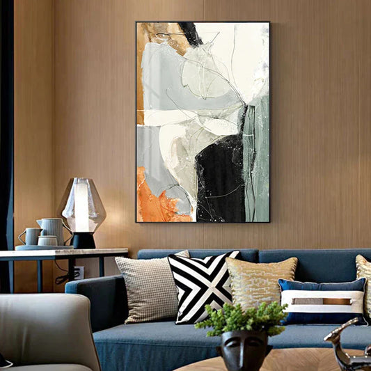 Nordic Geomorphic Color Chaos Abstract Wall Art Fine Art Canvas Prints Pictures For Modern Apartment Living Room Contemporary Home Decor | Home&so-Homeandso