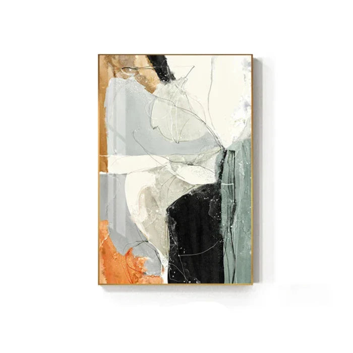 Nordic Geomorphic Color Chaos Abstract Wall Art Fine Art Canvas Prints Pictures For Modern Apartment Living Room Contemporary Home Decor | Home&so-Homeandso