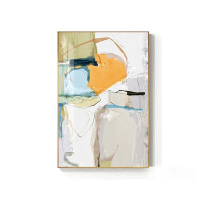 Nordic Geomorphic Color Chaos Abstract Wall Art Fine Art Canvas Prints Pictures For Modern Apartment Living Room Contemporary Home Decor | Home&so-Homeandso