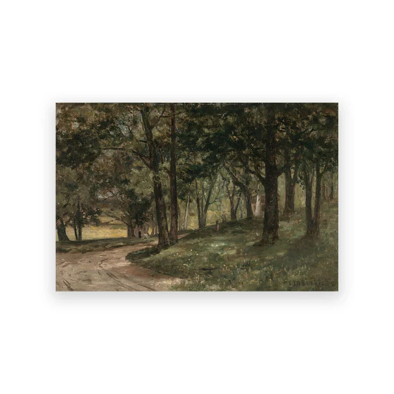 Rustic Vintage Landscape Oil Painting Mountain Forest Wall Art Fine Art Canvas Prints Gallery Wall Pictures For Living Room Dining Room Art Decoration | Home&so-Homeandso