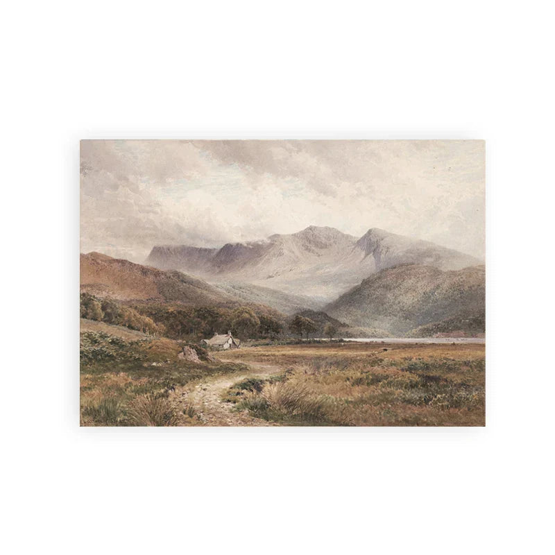 Rustic Vintage Landscape Oil Painting Mountain Forest Wall Art Fine Art Canvas Prints Gallery Wall Pictures For Living Room Dining Room Art Decoration | Home&so-Homeandso