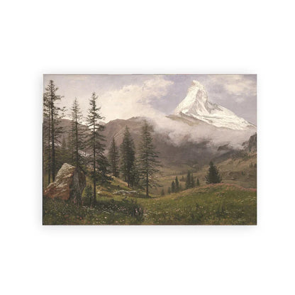 Rustic Vintage Landscape Oil Painting Mountain Forest Wall Art Fine Art Canvas Prints Gallery Wall Pictures For Living Room Dining Room Art Decoration | Home&so-Homeandso