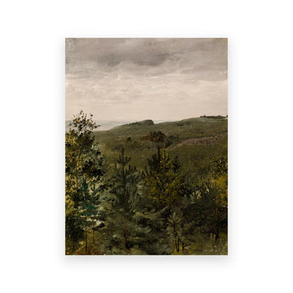 Rustic Vintage Landscape Oil Painting Mountain Forest Wall Art Fine Art Canvas Prints Gallery Wall Pictures For Living Room Dining Room Art Decoration | Home&so-Homeandso