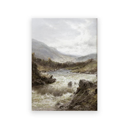 Rustic Vintage Landscape Oil Painting Mountain Forest Wall Art Fine Art Canvas Prints Gallery Wall Pictures For Living Room Dining Room Art Decoration | Home&so-Homeandso