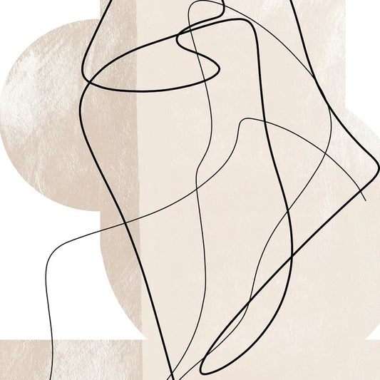 Shades Of Beige Abstract Line Art Wall Art Fine Art Canvas Prints Minimalist Pictures For Modern Apartment Living Room Art For Contemporary Interiors | Home&so-Homeandso