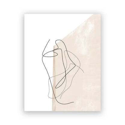Shades Of Beige Abstract Line Art Wall Art Fine Art Canvas Prints Minimalist Pictures For Modern Apartment Living Room Art For Contemporary Interiors | Home&so-Homeandso