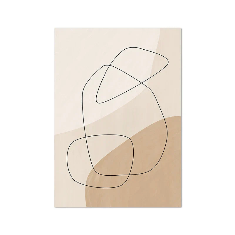 Shades Of Beige Abstract Line Art Wall Art Fine Art Canvas Prints Minimalist Pictures For Modern Apartment Living Room Art For Contemporary Interiors | Home&so-Homeandso