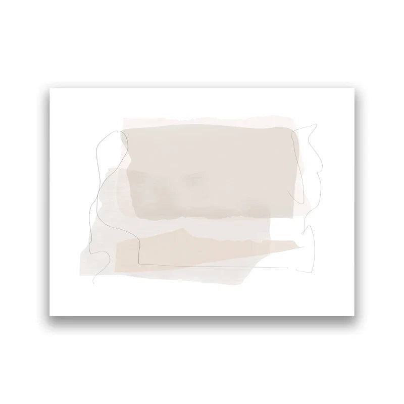 Shades Of Beige Abstract Line Art Wall Art Fine Art Canvas Prints Minimalist Pictures For Modern Apartment Living Room Art For Contemporary Interiors | Home&so-Homeandso