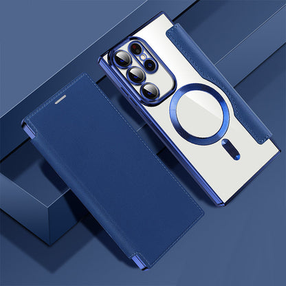 Magnetic Samsung Flip Case | Leather Look with Card Slot
