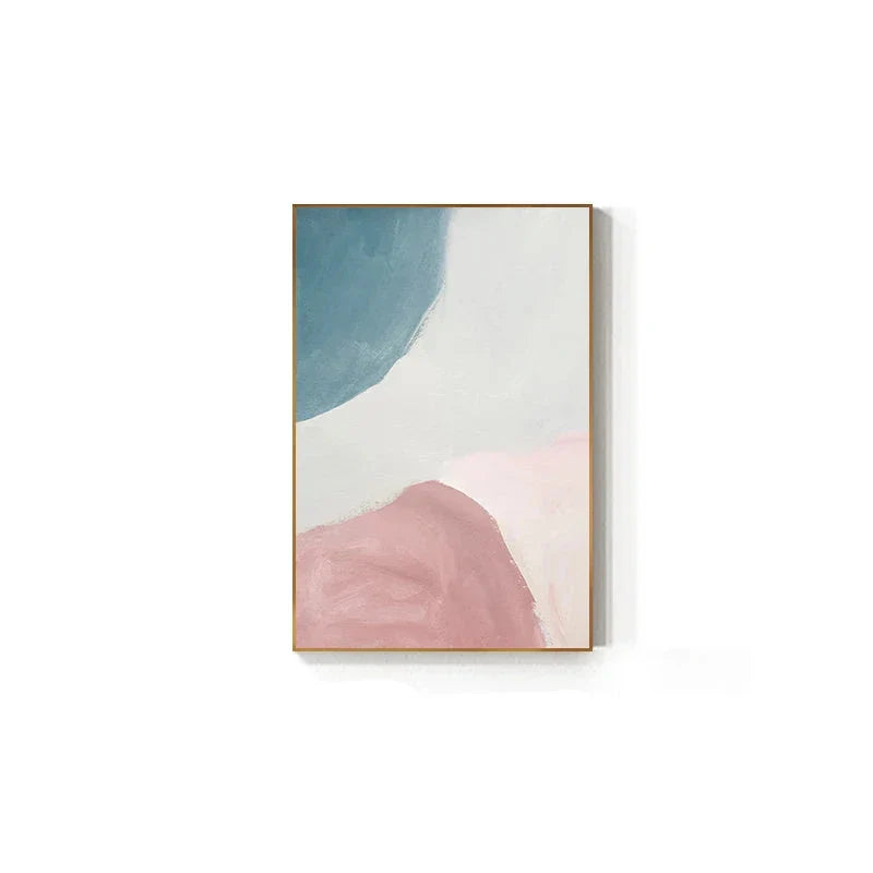 Subtle Shades Of Pink & Blue Watercolor Abstract Wall Art Fine Art Canvas Prints For Modern Apartment Living Room Bedroom Art For Contemporary Interiors | Home&so-Homeandso