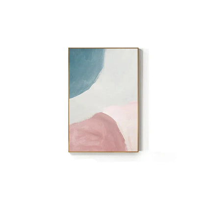 Subtle Shades Of Pink & Blue Watercolor Abstract Wall Art Fine Art Canvas Prints For Modern Apartment Living Room Bedroom Art For Contemporary Interiors | Home&so-Homeandso