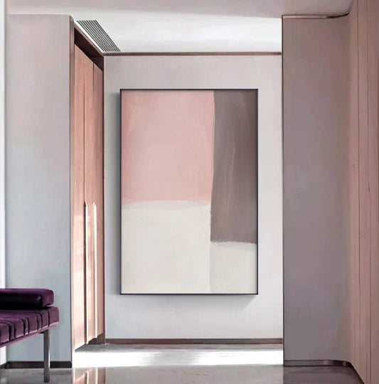 Subtle Shades Of Pink & Blue Watercolor Abstract Wall Art Fine Art Canvas Prints For Modern Apartment Living Room Bedroom Art For Contemporary Interiors | Home&so-Homeandso